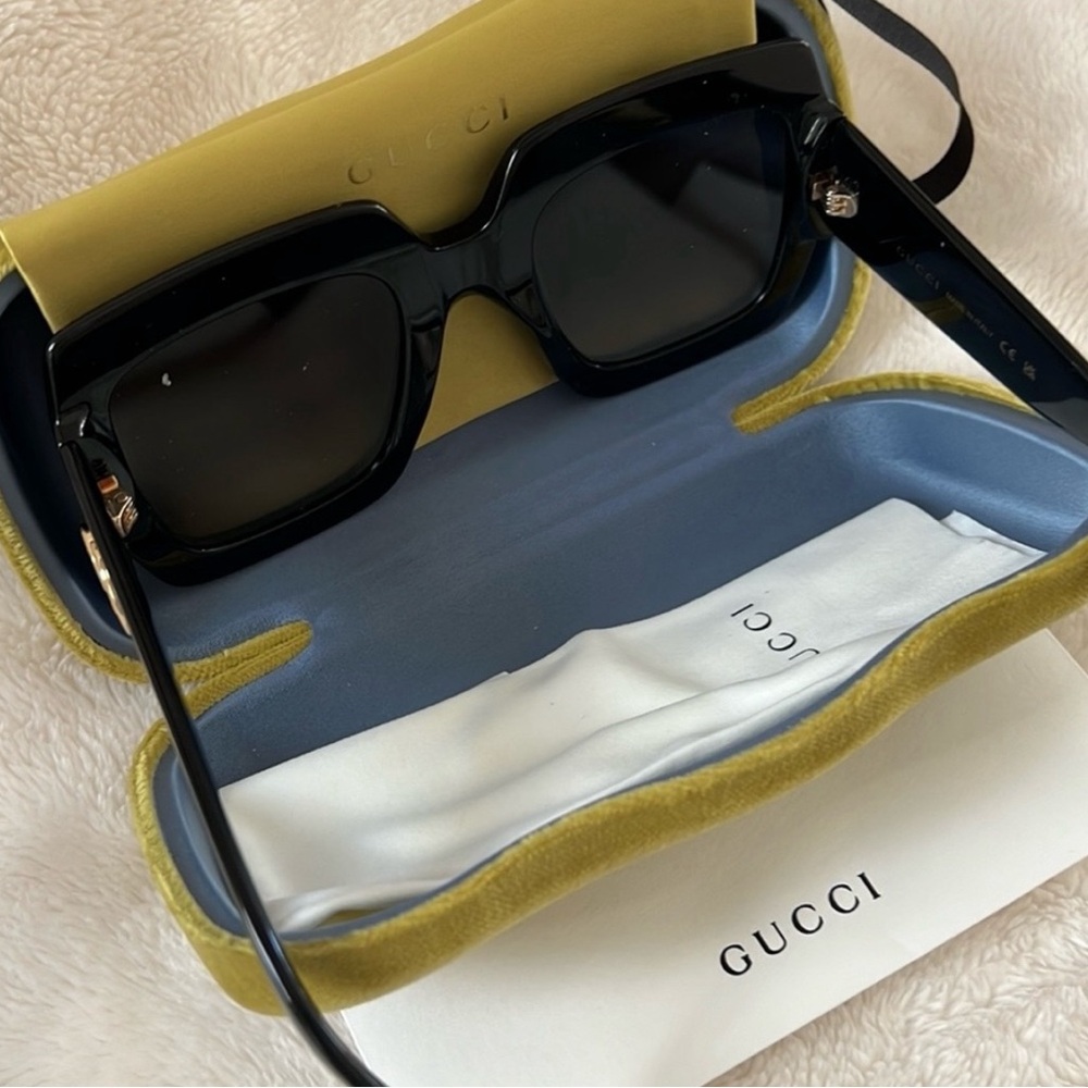 Gucci Grey Gradient Oversized Square Sunglasses - image 8